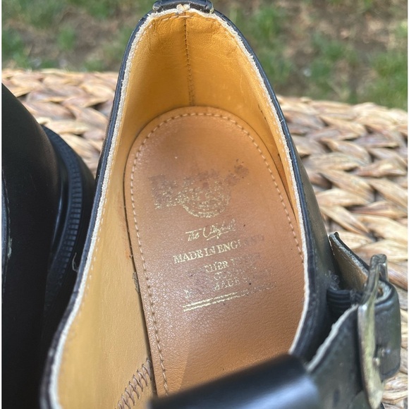 Dr Martens MIE Black Leather 8366 Y2K Chunky T-strap Mary Jane Oxfords Size 7/8 - Picture 7 of 12
